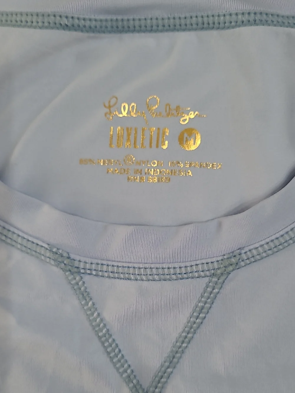 Lilly Pulitzer Light Blue Crewneck Long Sleeve Top Spf 50+ Size M - Picture 3 of 7
